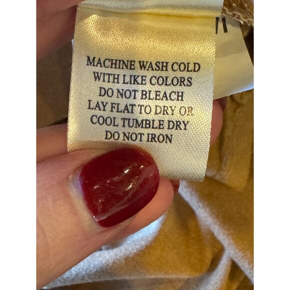 Dylan Shirt Women Medium Tan Golden Brown Short Sleeve Faux Suede Tee NWT Preppy - Picture 10 of 10